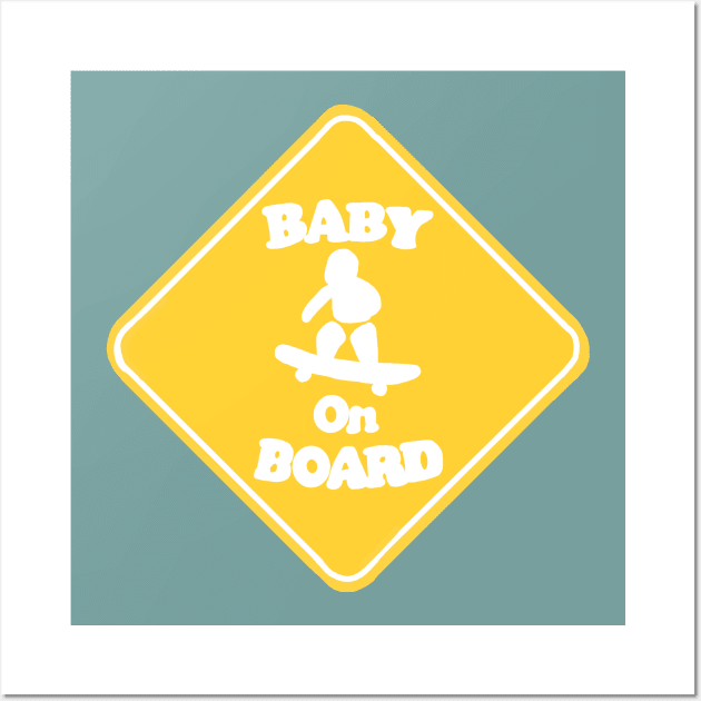 Baby on Board Sign Wall Art by RoserinArt